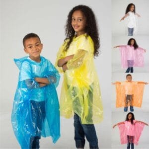 PE Kids Raincoat for Wholesale and Customized